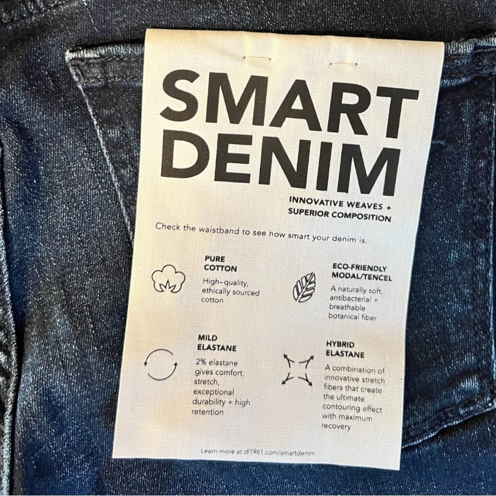 NWT DL1961 Mara Instasculpt Straight Jeans Yuma Dark Wash Size 24 - Picture 3 of 15